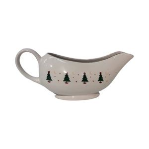 Sakura Debbie Mumm Magic of Santa Ceramic Porcelain Gravy Boat Christmas Tree